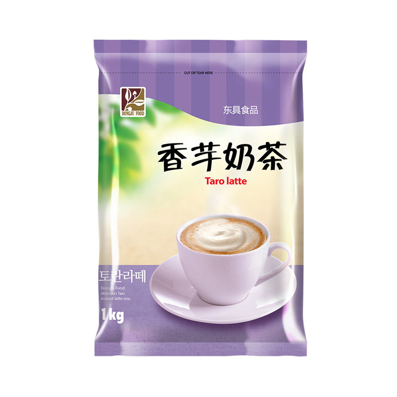 .东具奶茶香芋奶茶粉速溶袋装原味香芋草莓冲饮三合一奶茶店用1kg