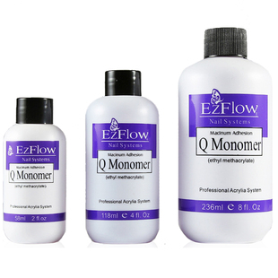 正品法式美甲EZ光疗甲EzFlow水晶液粉延长修补液粉溶剂粉透明白色