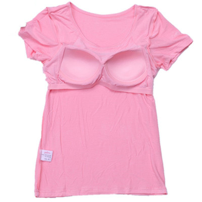 纯棉短袖莫代尔罩杯bra-t