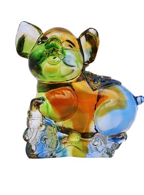 古法琉璃十二生肖招财可爱风小猪