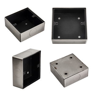 不锈钢86插座面板底盒明装暗装通用墙壁开关底座暗盒接线盒