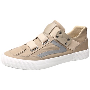 2026新款春季潮鞋男士帆布鞋春秋休闲老北京布鞋懒人一脚蹬板鞋男