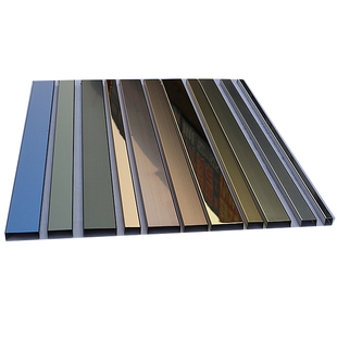 304不锈钢包边收边装饰线条压边条角花U型槽圆弧形金属条开槽直角