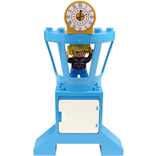 果十兼容大颗粒积木客机配件直升飞机塔台雷达3岁拼插玩具零散件4