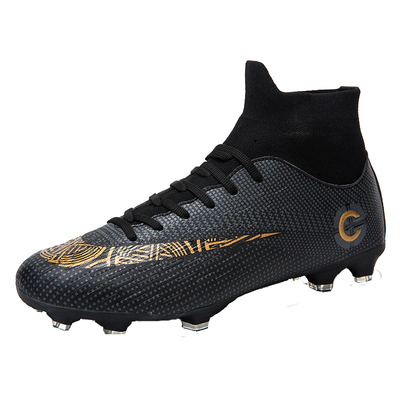 Adults Men's Soccer Cleats Shoes High-top Football Boots FG
