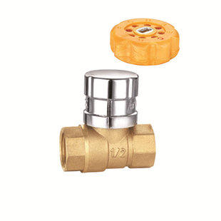 顺水暖气锁闭开关自来水供暖带钥匙阀门磁性防盗101磁性锁闭球阀