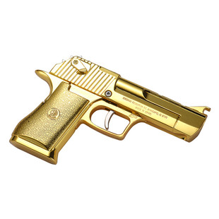 1比2.081全金属男孩玩具仿真合金手抢橡皮筋枪可折叠12连发射软弹