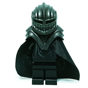 乐高 lego 绝版超稀有 城堡人仔零配件 金属灰铁黑骑士 头盔盔甲