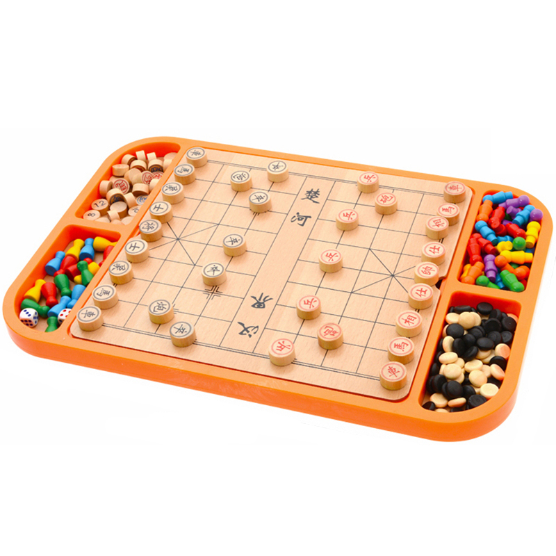 大號跳棋木質玩具兒童桌面游戲成人棋牌類益智飛行棋五子棋斗獸棋
