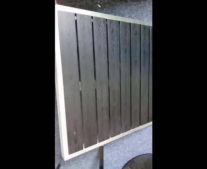 Restaurant Using Rectangular Synthetic Teak Plastic Wood Dining Table