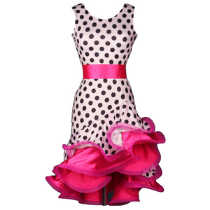 美背拉丁舞演出比赛服圆领拉丁舞连衣裙练功服广场舞吉特巴舞裙