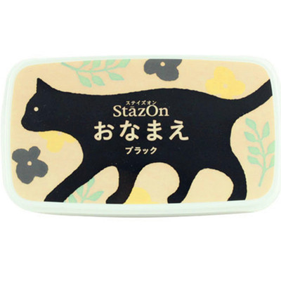 新款日本月猫动物猫猫手账印台