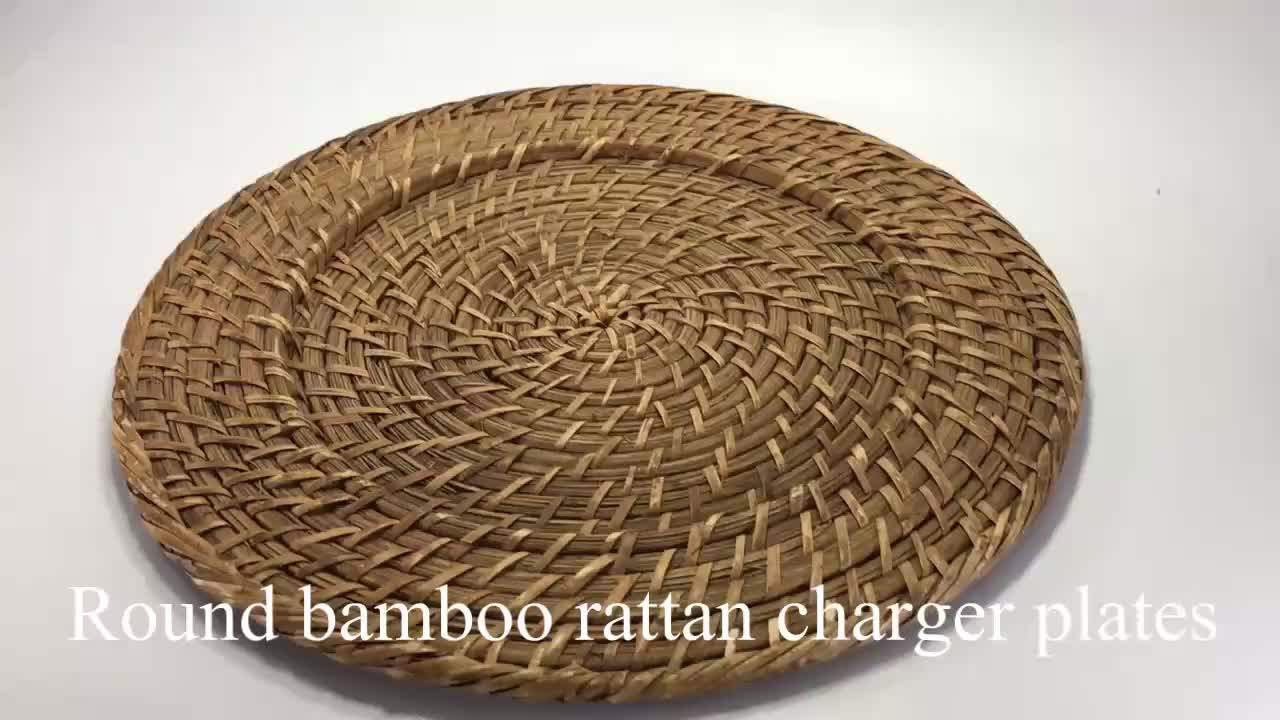 Unique Bamboo Rattan Wedding Charger Plates Wholesale From Vietnam