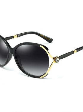 圆脸旅行优雅风太阳眼镜明星同款