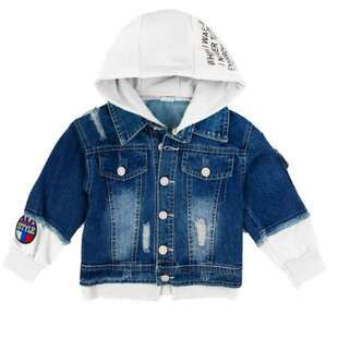 男童春秋牛仔外套春装2026新款儿童韩版连帽秋款个性夹克上衣潮洋