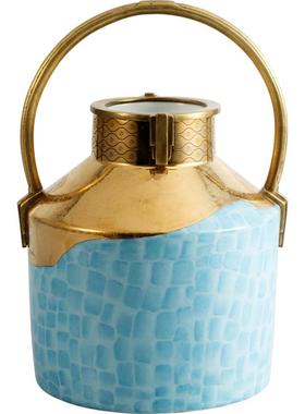 凤凰美居欧式风彩绘小号别墅花瓶