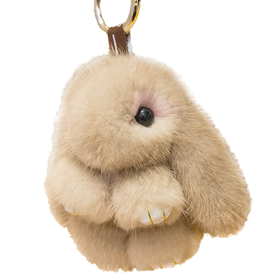 韩国毛绒玩具垂耳兔手机迷你挂饰