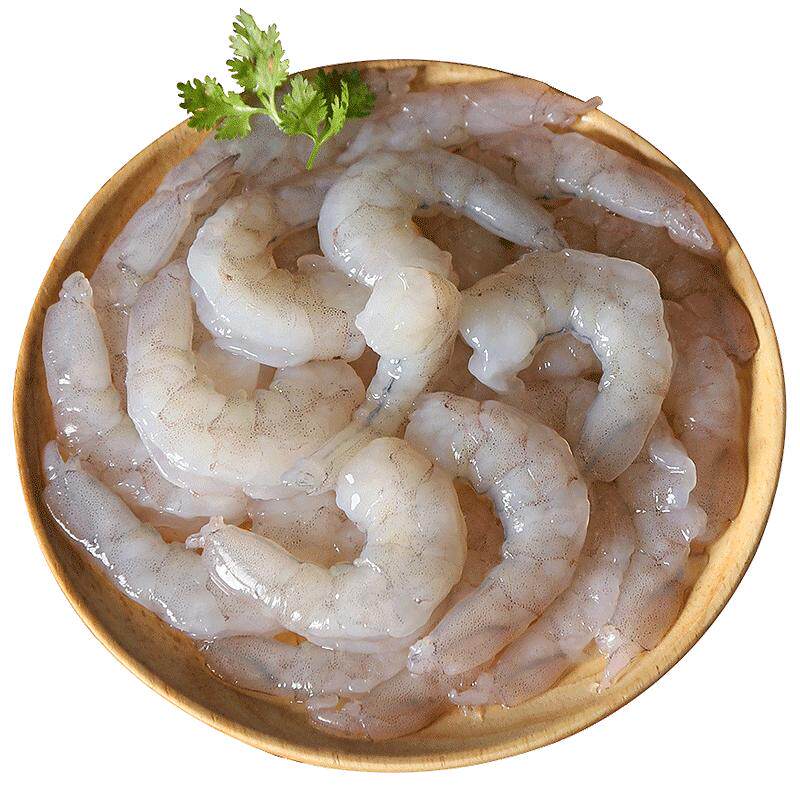 特大无冰开背去虾线白虾虾仁