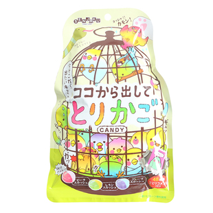 日本进口糖果扇雀饴什锦鸟笼糖白桃糖多种口味可爱造型糖果喜糖