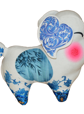 生肖富贵猪吉祥物饰品布艺摆件