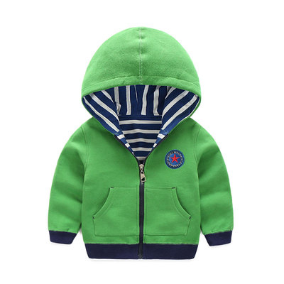 男童宝宝拉链运动帽外套卫衣