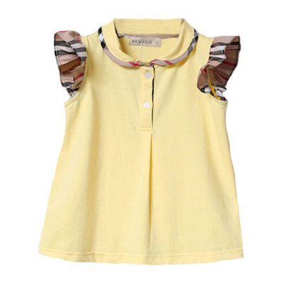 夏装新款出口品牌童装小飞袖女童