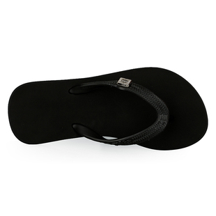 好莱坞明星款POPITS新款儿童黑色红色平底拖鞋人字拖夹脚拖亲子