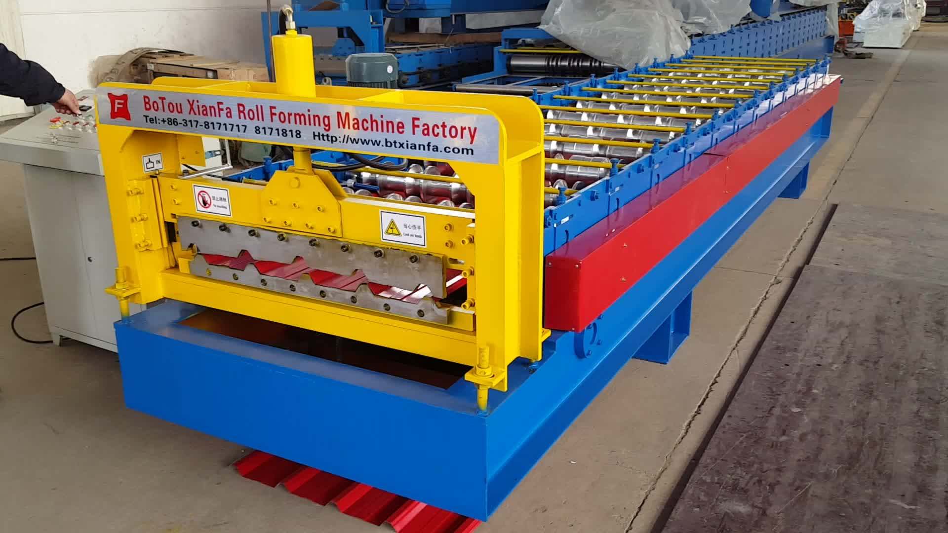 Cnc Trapezoidal Roof Sheet Metal Cold Bending Roll Forming Machine