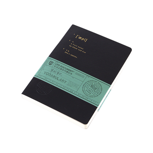 英语学习笔记本 日语外文单词记忆本 加厚便携本子A6九口山手账本