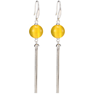 925纯银耳环流苏diy配件 手工自制金属拼图饰品 自制珍珠耳钉材料