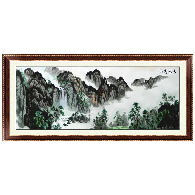 苏绣刺绣成品客厅大幅纯真丝高长