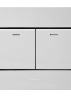 TCL开关插座面板A8系列双开双控带荧光86型二2位双联大功率开关