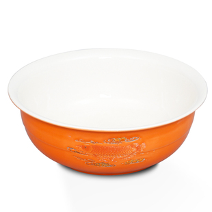 老式手工和面盆大号盆加厚陶瓷盆揉面盆发面盆晒酱盆洗菜盆加盖盆