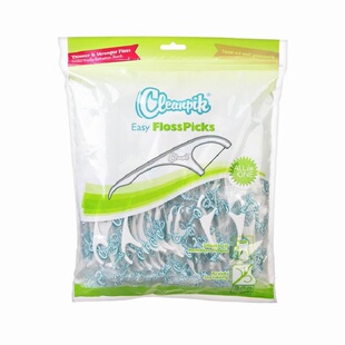 出口欧洲cleanpik牙线棒300支每支独立包装超细牙线牙签高拉力线