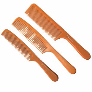 超薄男士平头梳理发梳子剪发梳推头发苹果梳宽硬发型师专用厚手柄