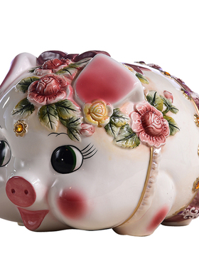 方亚欧式风陶瓷储蓄罐新居存钱筒