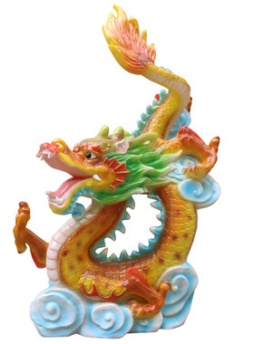 发光仿真凤凰动物鲤鱼别墅摆件