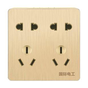 明装开关插座面板86型明线14孔原十孔墙壁电源插座双五孔插座家用