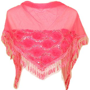 三角巾围巾丝巾女蕾丝镂空韩版纱巾亮片韩版蕾丝花边批零15条包邮