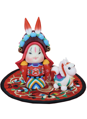 吉兔坊十二生肖软陶车载