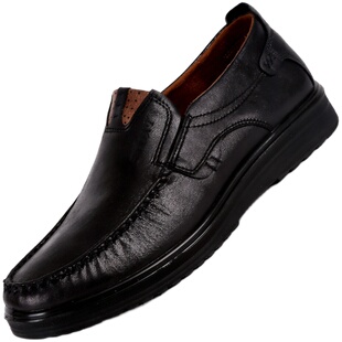 老北京布鞋男单鞋春秋特大码45仿皮鞋46宽松47中老年48商务休闲鞋
