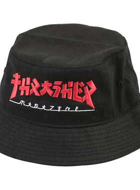 thrasher刺绣遮阳渔夫帽