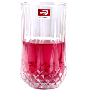 包邮无铅钻石玻璃水杯啤酒杯茶杯酒吧KTV加厚威士忌酒杯果汁杯