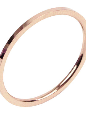 洗手不用摘钛钢镀18k玫瑰金戒指