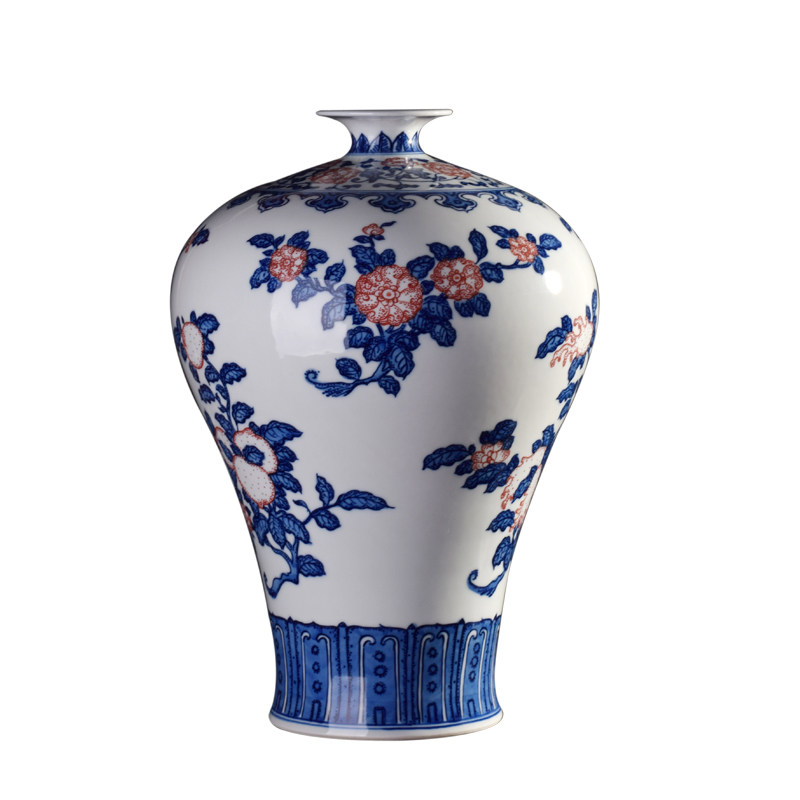 陶瓷花瓶新中式仿古青花釉里红