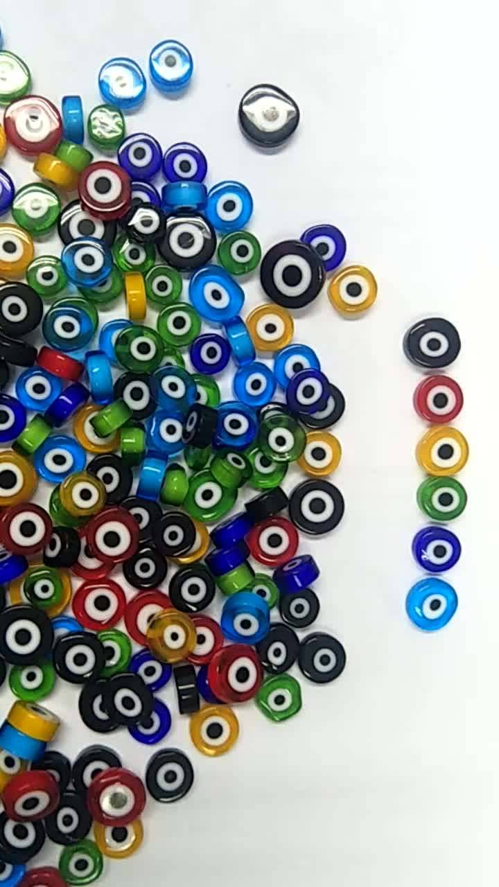 Mixed Millefiori Glass Evil Eye Beads Slices For Home Decoration Buy
