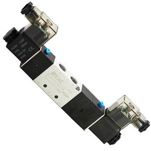 气动电磁控制阀220V三位五通24V电磁电阀中封型中泄式中压式气阀