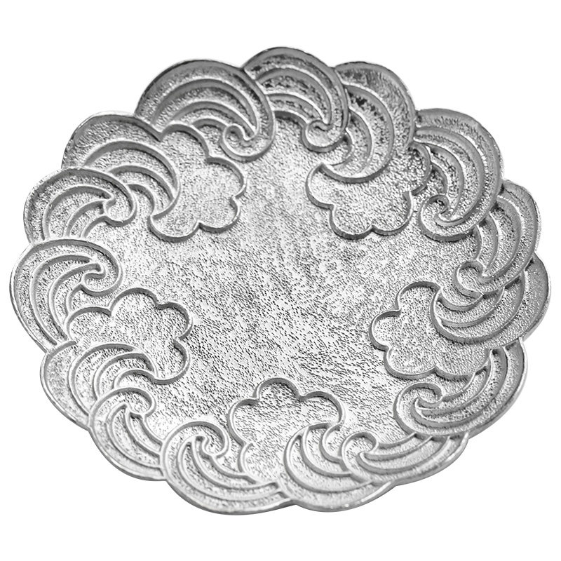 锡制杯垫茶杯托金属隔热垫禅意茶托耐热防烫家用杯托功夫茶具配件