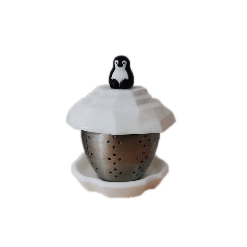 漂浮企鹅泡茶器不锈钢茶漏泡茶器