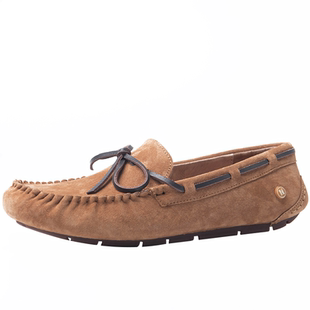 澳洲KHHUGG豆豆鞋男真皮一脚蹬单鞋潮流软底懒人英伦休闲KHΗUGG